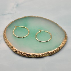 Créoles dorées, Acier inoxydable, 25mm, pour pampilles interchangeables