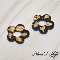 Pampilles interchangeables, "Pépite" en résine, fait main, pour créoles à composer