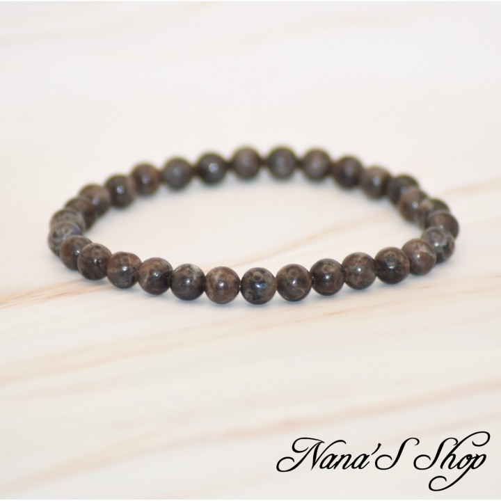 Bracelet Fait main, Labradorite Chocolat du Pérou, Grade A