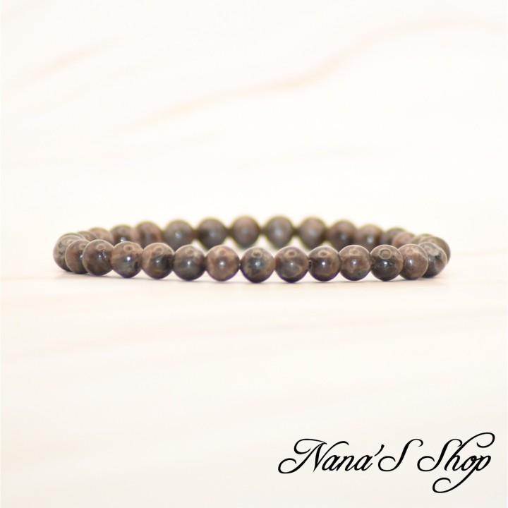 Bracelet Fait main, Labradorite Chocolat du Pérou, Grade A