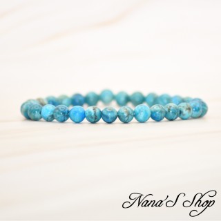 Bracelet en perle de Chrysocolle du Pérou, grade A