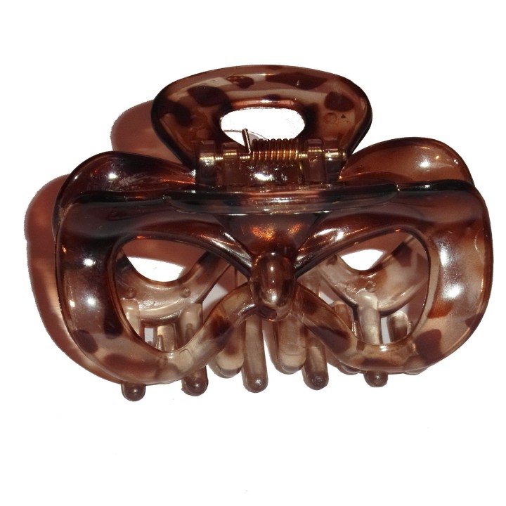 Grosse pince crabe XL, transparente, coloris marron,