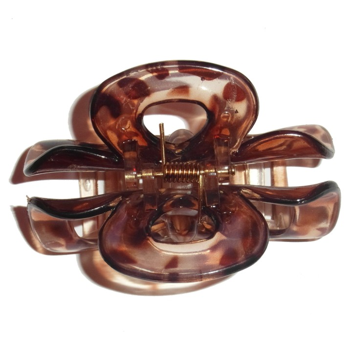 Grosse pince crabe XL, transparente, coloris marron,