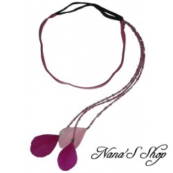 Headband bijoux, plumes color