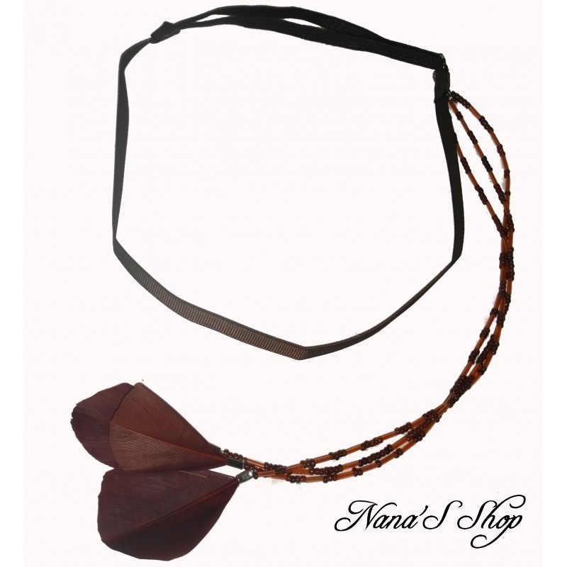 Headband bijoux, plumes color