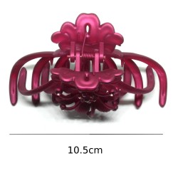 Pince crabe XL 10.5cm, barrette à cheveux strass, coloris rose.