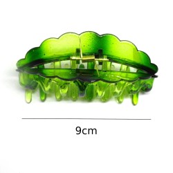 Pince crabe XL 9 cm de plastique transparent, coloris vert.
