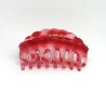 Pince crabe cheveux XL, en plastique dépoli, 9cm, coloris rouge.