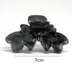 Pince crabe transparente, forme nœud, coloris noir.