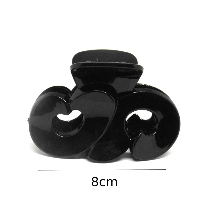 Blister de 6 Pinces crabe, plastique noir, différentes formes.