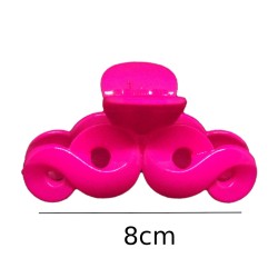 Pince crabe plastique coloré, modèle 1, couleur rose fuchsia.