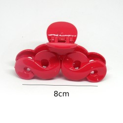 Pince crabe plastique coloré, modèle 1, couleur rouge.