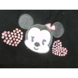 Manteaux fille, Disney Cutties, Minnie, coloris noir, détail.