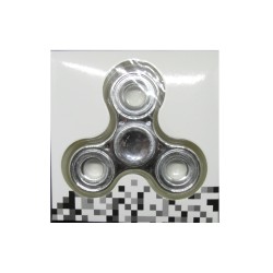 Hand Spinner métalique, coloris argent.