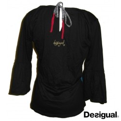 T-shirt Sofi, Desigual, coloris noir, dos.