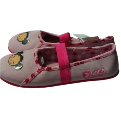 Chaussons ballerines, Pucca, rose pâle et fuchsia.