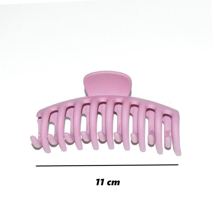 Pince à cheveux, XL, en plastique coloré opaque, coloris rose foncé.