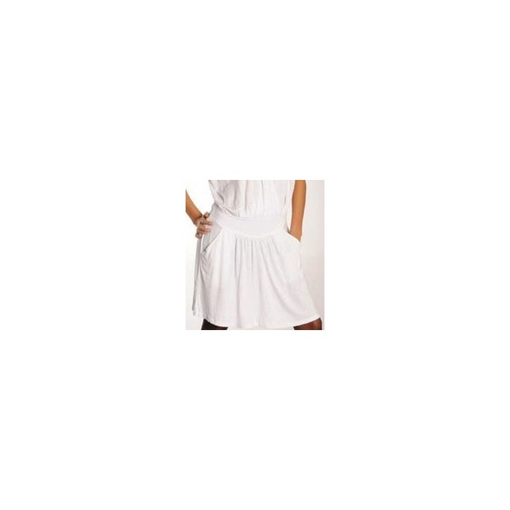 Robe croisée, blanche