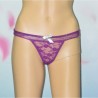 String dentelle, Shana, coloris violet.