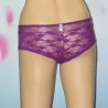 Shorty dentelle, Shana, coloris violet, dos.