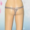 String dentelle, Shana, coloris taupe, dos.