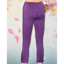 Leggings froncé, Taille unique, coloris violet.