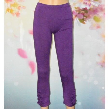 Leggings froncé, Taille unique, coloris violet.