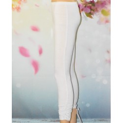 Leggings froncé, Taille unique, coloris blanc.