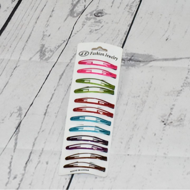 Blister de 6 paires de barettes clic-clac