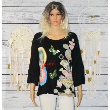 T-shirt Sofi, Desigual, coloris noir.