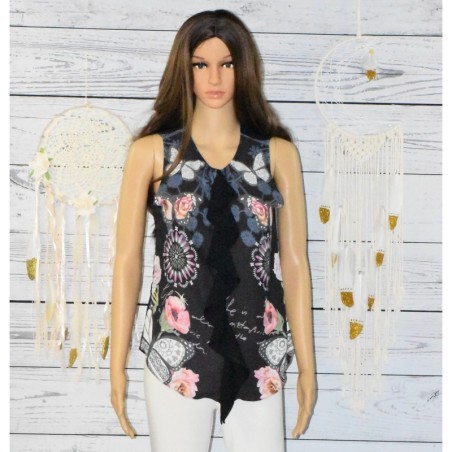 Blouse, Desigual, Ginebra, noire