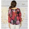 Blouse voile Reo, Desigual, coloris rouge, dos.