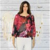 Blouse voile Reo, Desigual, coloris rouge.