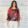 Blouse voile Reo, Desigual, coloris rouge.