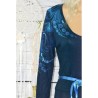 Robe manches longues, Lorena, Desigual, coloris bleu marine, détail.