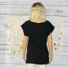 T shirt Tunique sequins, Look for ever, coloris noir, dos.