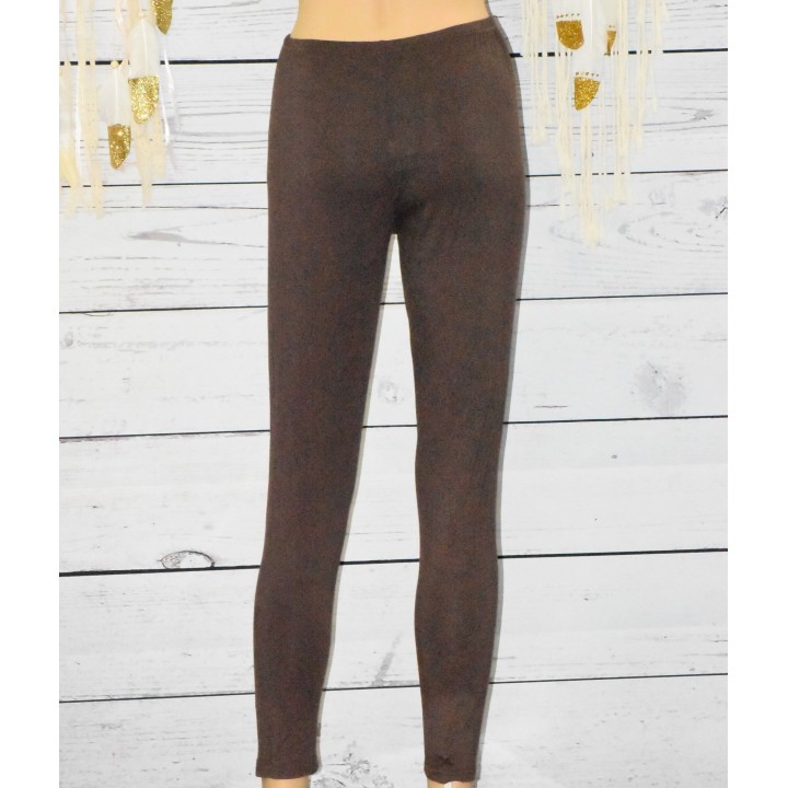 Legging unis,du 36 au 42 (Taille unique) coloris marron.