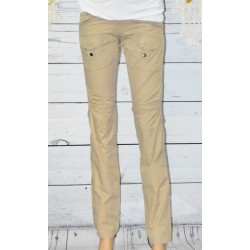 Pantalon en coton, Desigual, coloris beige.