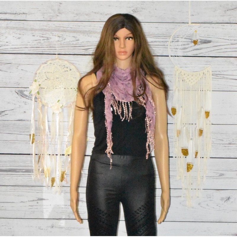 Foulard triangle, petites fleurs, Foulard triangle, petites fleurs,