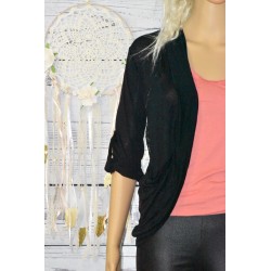 Gilet noir, dos en dentelle, 