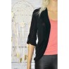 Gilet noir, dos en dentelle, 