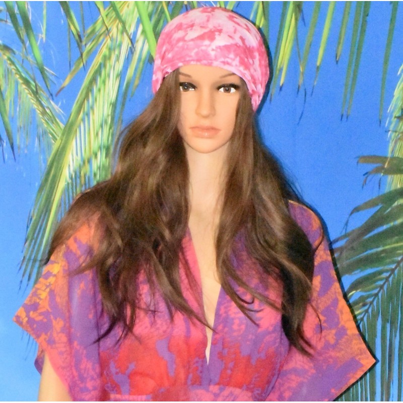 Bandeaux multi-usages, tie and die, coloris rose. Bandeaux multi-usages, tie and die, coloris rose.