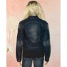 Veste en jeans brut, effet vieilli, School Rag, coloris bleu brut, dos,