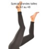 Leggings grande taille (42 à 48), différents coloris, noir.