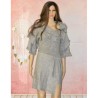 Robe pull, en laine, coloris taupe.