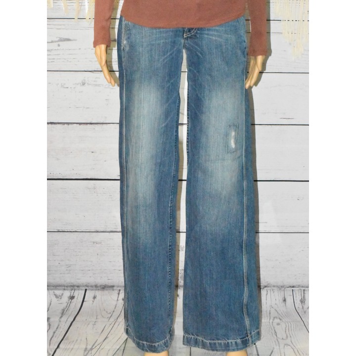 Jeans femme, Bootcut, School Rag, coloris bleu.