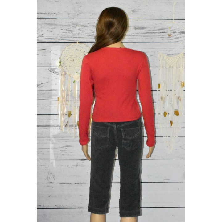 Pantacourt en velours, School Rag, coloris gris.