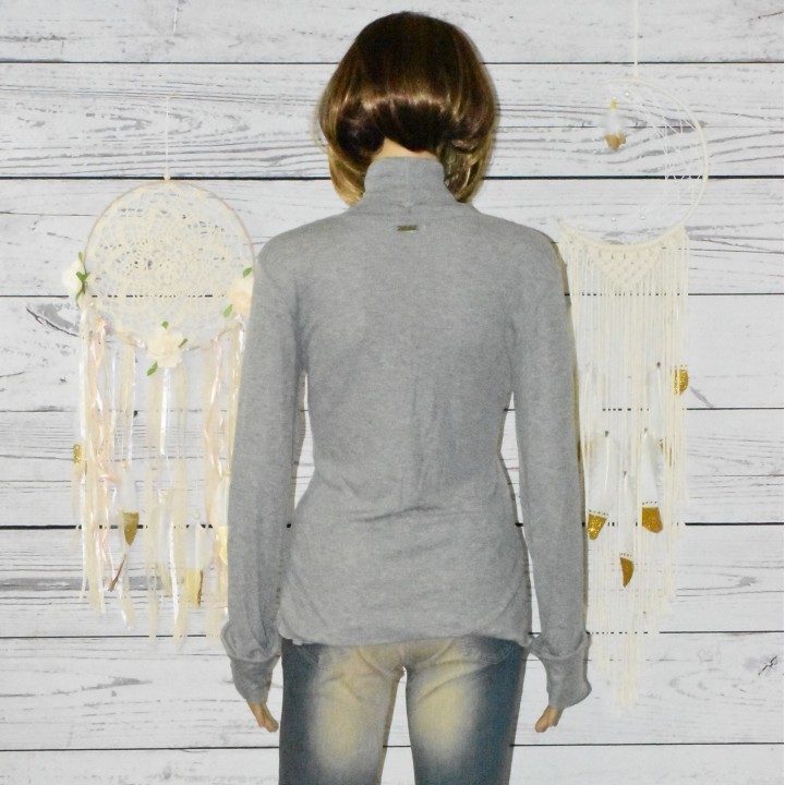 Sous pull femme, School Rag, coloris gris, dos.