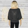 Pull manches chauves souris, CHERRY, coloris gris.