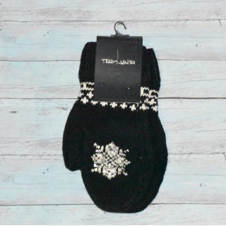 Moufles en laine, Teddy Smith, coloris noir.